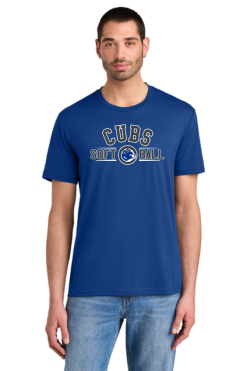Adult Deep Royal TriBlend TShirt With Cubs Sofball Logo Full Chest