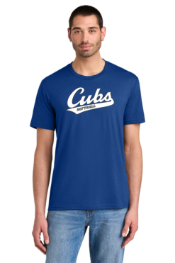 Adult Deep Royal TriBlend TShirt With Cubs Softball Script Logo Full Chest