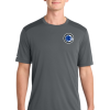 Adult Iron Grey PosiCharge Elevate Performance Tee With Cubs Circle Logo Left Chest