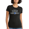Women's Black TriBlend TShirt With Cubs Baseball Logo Full Chest