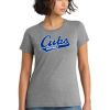 Women's Grey Frost TriBlend TShirt With Cubs Softball Script Logo Full Chest