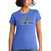 Women's Royal Frost TriBlend TShirt With Cubs Baseball Logo Full Chest