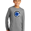 Youth Grey Frost Longsleeve With Cubs Circle Logo Full Chest