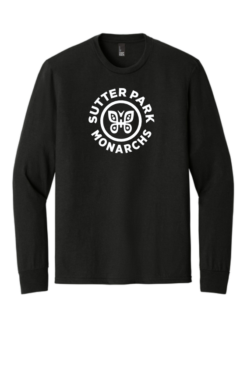 DM132 Black TriBlend Long Sleeve Tee