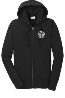 LPC78ZH Black Women's Core Fleece Full Zip Hooded Sweatshirt