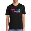 dm130 black adult triblend t shirt with tlm full chest logo