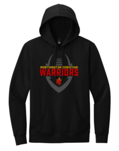 DT6100 Black Hood with vertical football logo