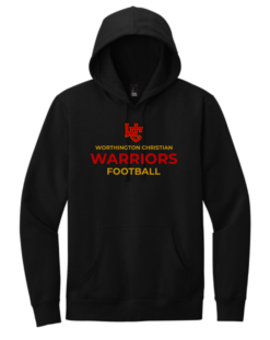 DT6100 Black Hoodie with full chest logo