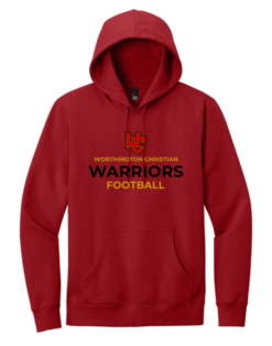DT6100 Classic Red Hoodie with full chest logo