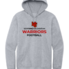DT6100 Light Heather Gray Hoodie with full chest logo