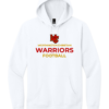 DT6100 White Hoodie with full chest logo
