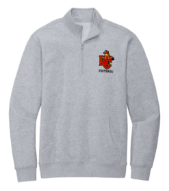 DT6106 Light Heather Gray Quarter Zip with Pocket and Digital Transfer Left Chest