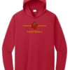PC380H Red Performance Pullover Hooded Tee with logo