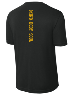 ST350 Black Performance Shirt with full chest and back logo - back