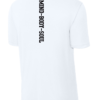 ST350 White Performance Shirt with full chest and back logo - back