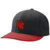 WC HC1 Black/Red Ultima Fitted Cap with embroidered logo - front