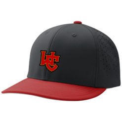 WC HC1 Black/Red Ultima Fitted Cap with embroidered logo - front