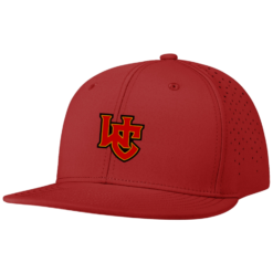 WC HC10 Red Ultima Snapback Cap with embroidered logo - front