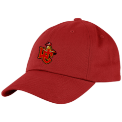 WC HC9 Red Adjustable Classic Cap with embroidered logo - front