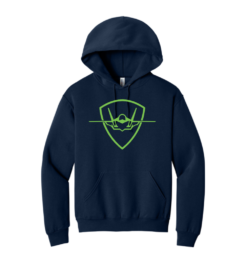 996M Navy NuBlend Pullover Hooded Sweatshirt with Nighthawk logo full chest