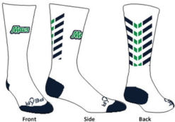 Columbus Mavericks White Knit Crew Socks