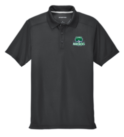 ST680 Iron Gray PosiCharge Micro-Mesh Polo with embroidered Columbus Mavericks logo