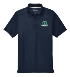 ST680 Navy PosiCharge Micro-Mesh Polo with embroidered Columbus Mavericks logo
