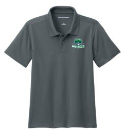 Y110 Graphite Youth Dry Zone UV Micro-Mesh Polo with embroidered Columbus Mavericks logo