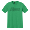 DM130 Green Frost Triblend Shirt with Mavs in Clear Ink