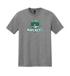 DM130 Gray Frost Triblend Shirt with Columbus Mavericks Logo Full Chest