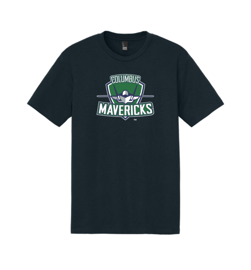 DM130 Navy Triblend Shirt with Columbus Mavericks Logo Full Chest