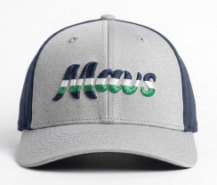 HC1 Gray/Navy/Gray Champro Ultima Fitted Cap with 3D Mavs logo