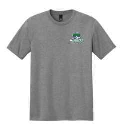 DM130 Gray Frost Triblend Shirt with Columbus Mavericks Logo Left Chest