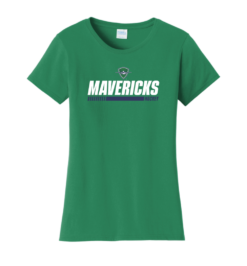 LPC450 Kelly Green Ladies Fan Favorite Tee with Mavericks Hockey logo