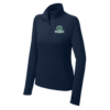 LST850 Navy Ladies Sport-Wick Stretch 1/4-Zip Pullover with embroidered logo left chest