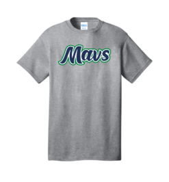 PC54 Athletic Heather Core Cotton Tee with Mavs logo full chest