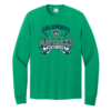PC54LS Kelly Green Long Sleeve Core Cotton Tee with Columbus Mavericks Hockey Club logo
