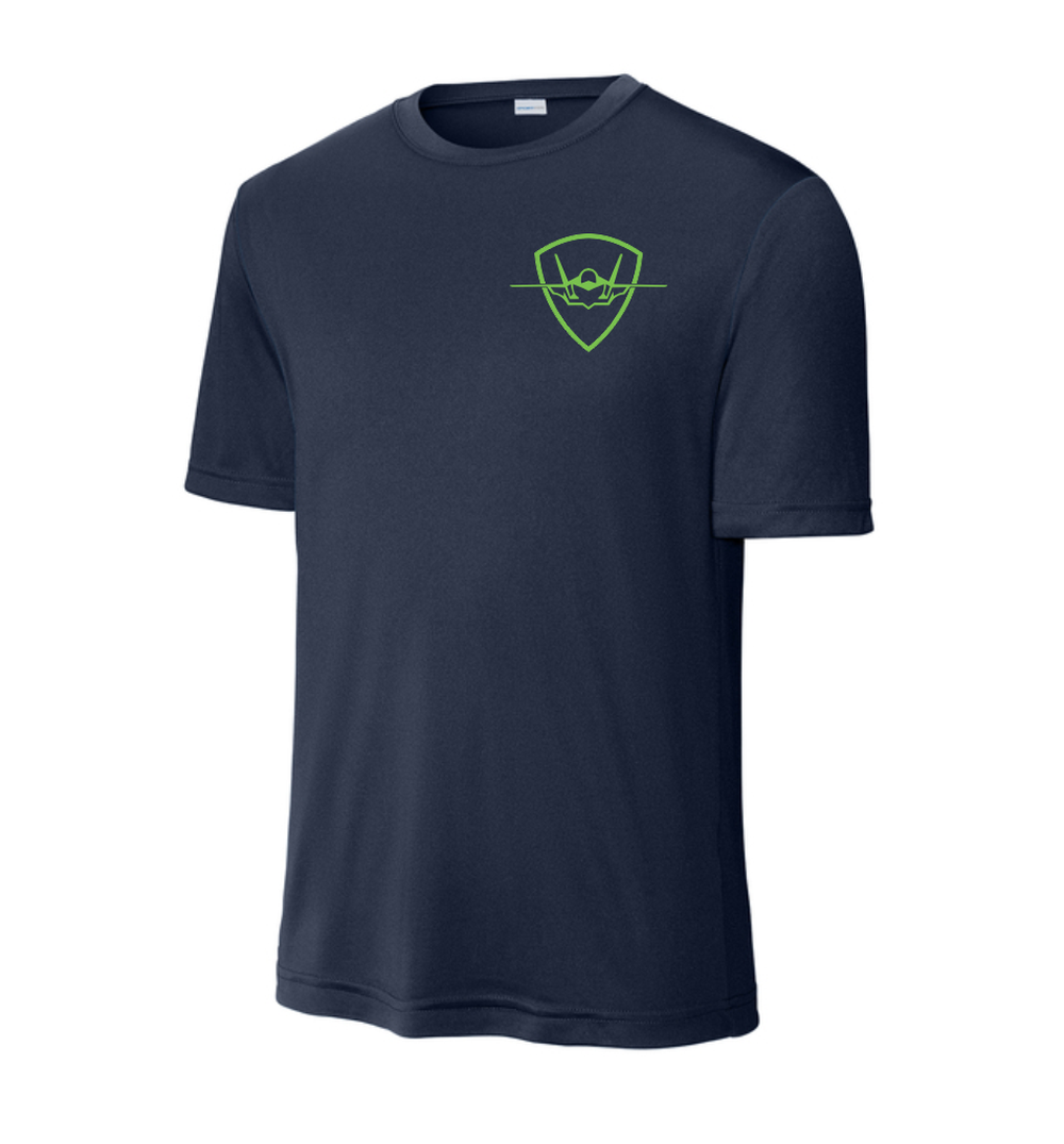 ST350 Navy PosiCharge Competitor Tee with Nighthawk logo left chest