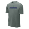 ST350 Gray Concrete PosiCharge Competitor Tee with Mavericks Hockey logo full chest