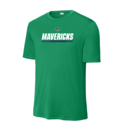 ST350 Kelly Green PosiCharge Competitor Tee with Mavericks Hockey logo full chest