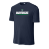 ST350 Navy PosiCharge Competitor Tee with Mavericks Hockey logo full chest