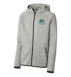 ST840 Athletic Heather Men's Phenom Full-Zip Hoodie with embroidered Columbus Mavericks logo left chest