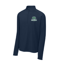 ST850 Navy Sport-Wick Stretch 1/4-Zip Pullover with embroidered logo left chest