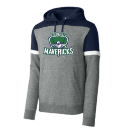 STF205 True Navy/Vintage Heather Drive Fleece Colorblock Hoodie with Columbus Mavericks logo full chest