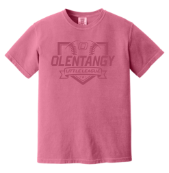 1717 crunchberry comfort colors t shirt with oll clear ink logo