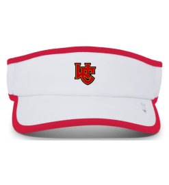White and red Pacific Headwear Lite Series all-sport visor with the WC logo on the front