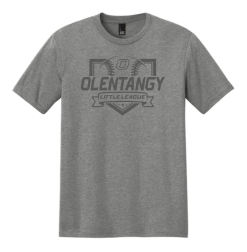dm130 gray frost triblend t shirt with oll clear ink logo