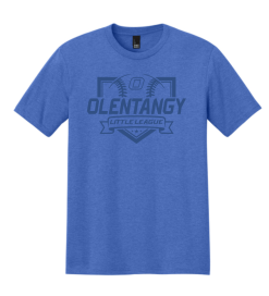 dm130 royal frost triblend t shirt with oll clear ink logo