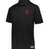 Black Russell Essential Polo with the Worthington Christian logo embroidered on the left chest