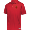 True Red Russell Essential Polo with the Worthington Christian logo embroidered on the left chest